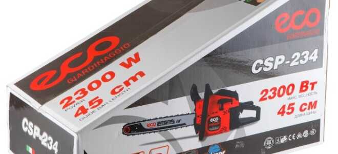 Бензопила ECO CSP-234: описание, характеристики и правила использования